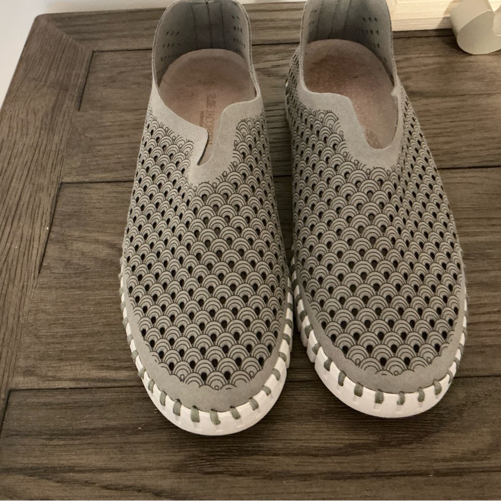 Ilse Jacobsen Gray Patterned Flats
